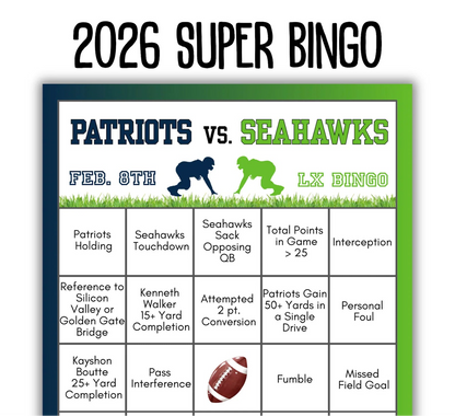 Super Big Game Bingo | 2026 Bowl Party Game
