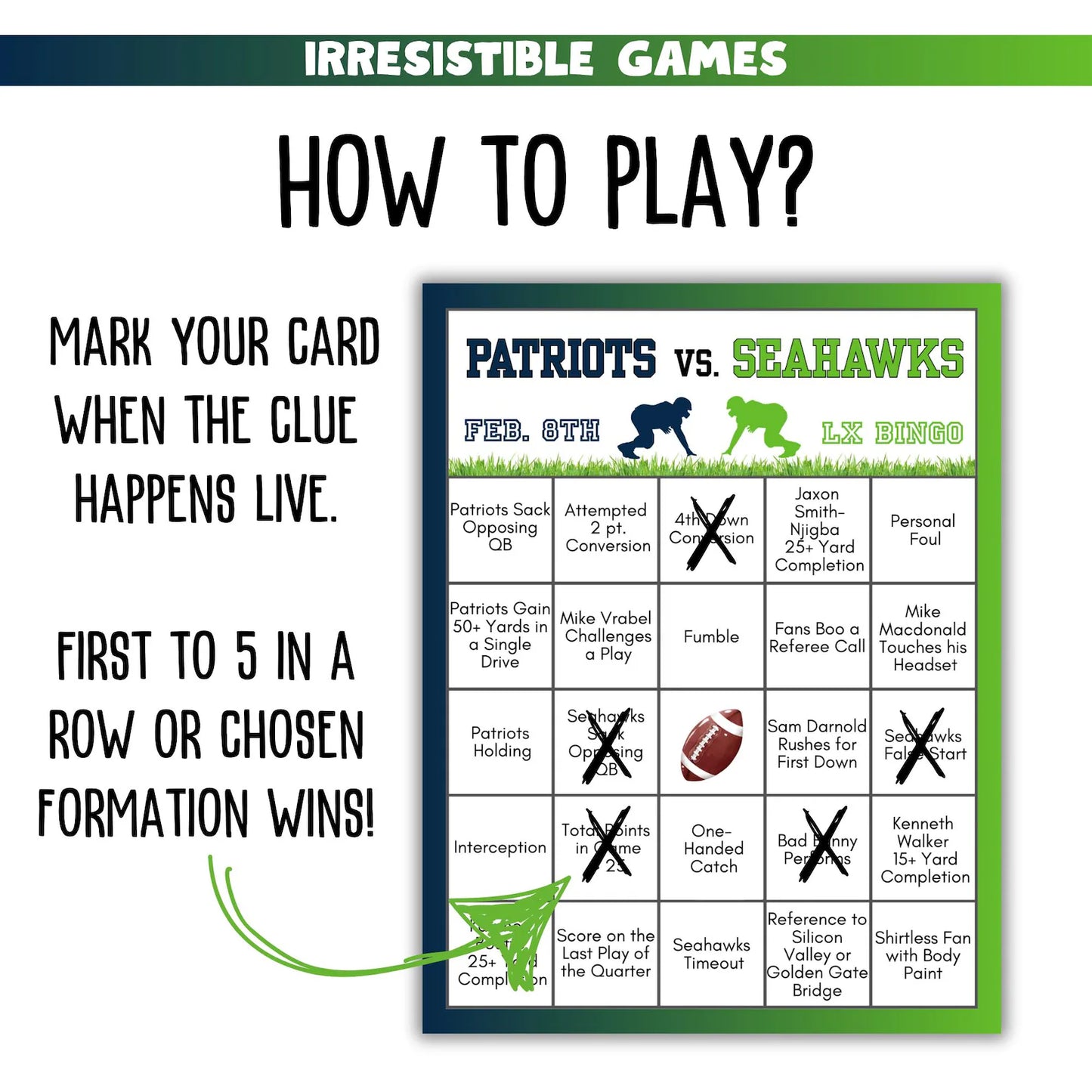 Super Big Game Bingo | 2026 Bowl Party Game