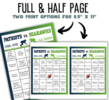 Super Big Game Bingo | 2026 Bowl Party Game