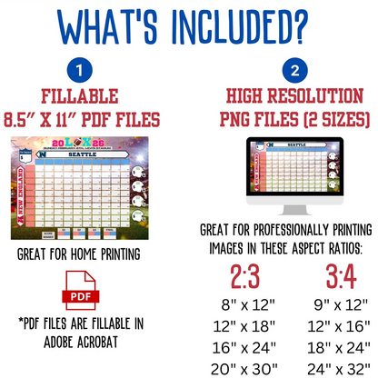 Super Big Game Football Squares