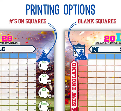 Super Big Game Football Squares