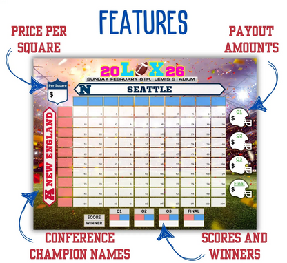 Super Big Game Football Squares