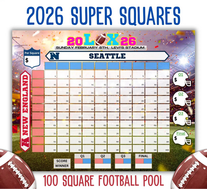 Super Big Game Football Squares